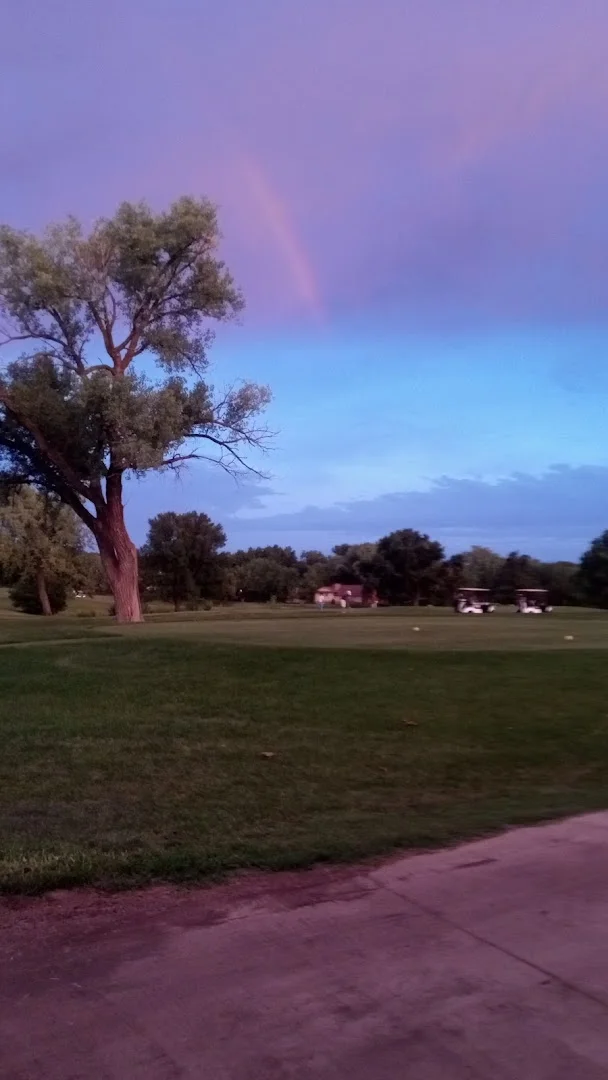 Sunset over the course