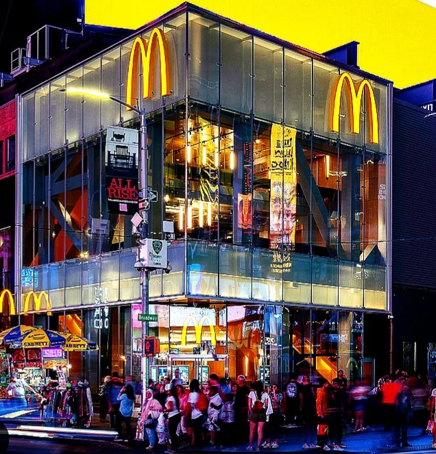 McDonald's Times Square interior with seating